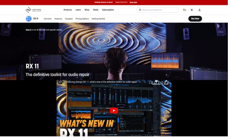 iZOTOPE RX ai audio editing tool